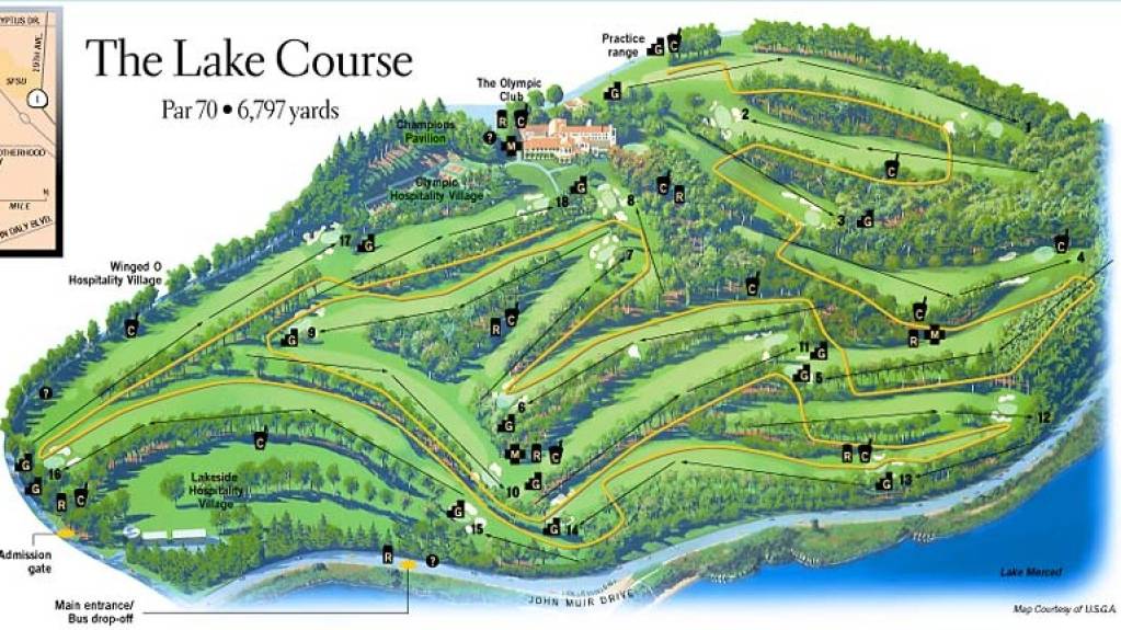 The Olympic Club Map