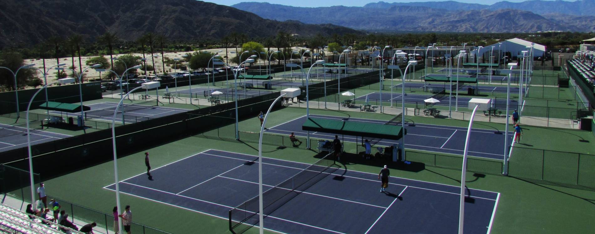 The outer courts at Indian Wells Tennis Garden