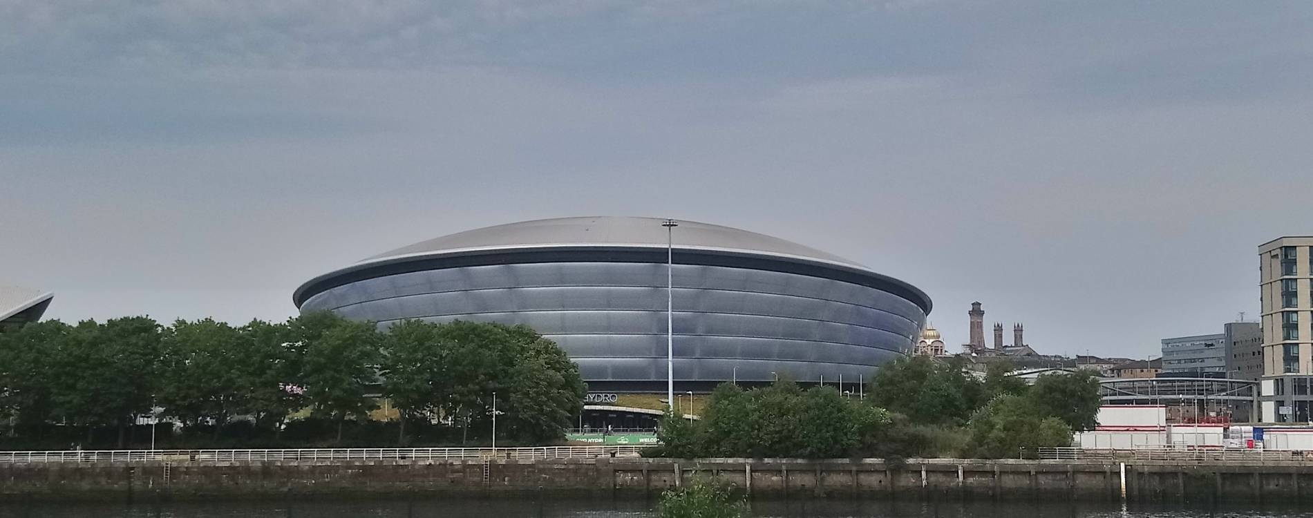 The OVO Hydro, on the banks of the River Clyde in Glasgow