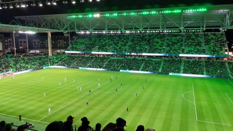 The Premium Terrace is further from the pitch