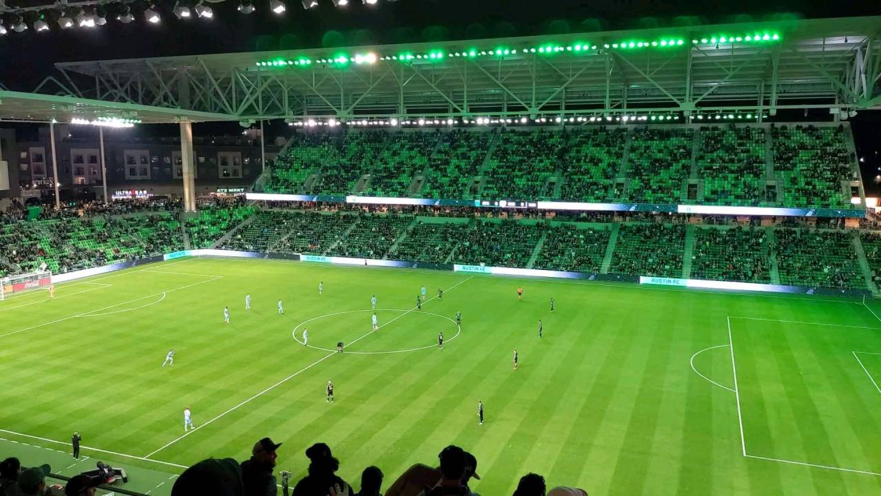 The Premium Terrace is further from the pitch