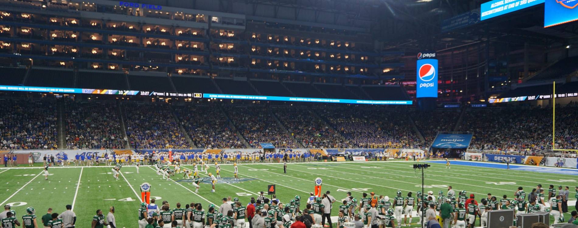 The Quick Lane Bowl is held at Ford Field in Detroit