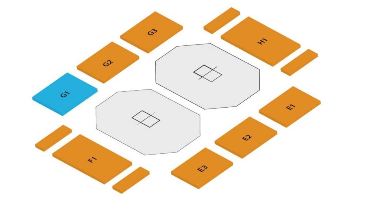 The seating layout for OCBC Arena 2