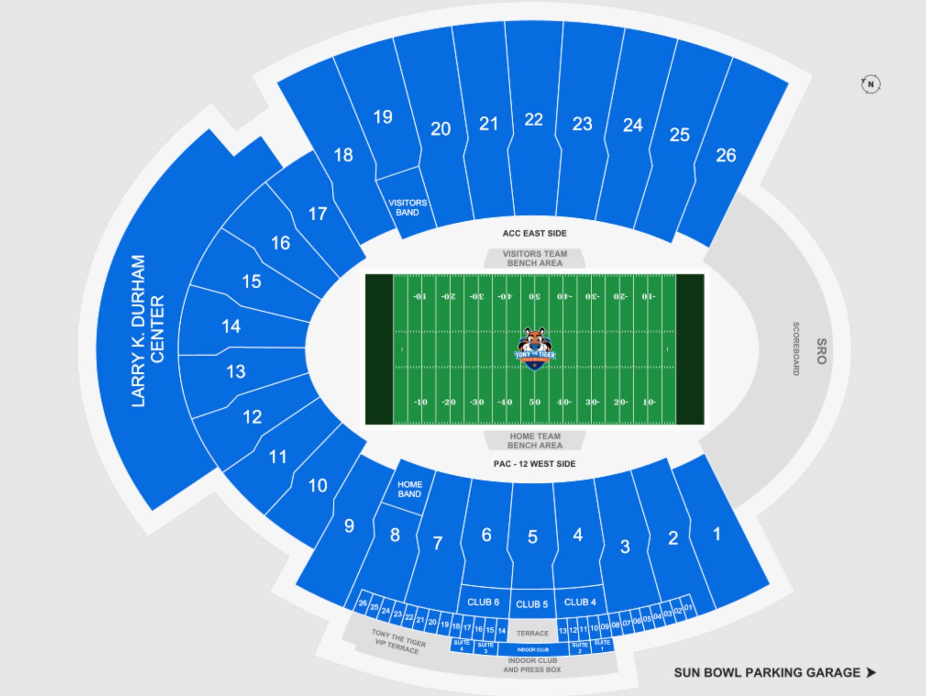 Sun Bowl Map