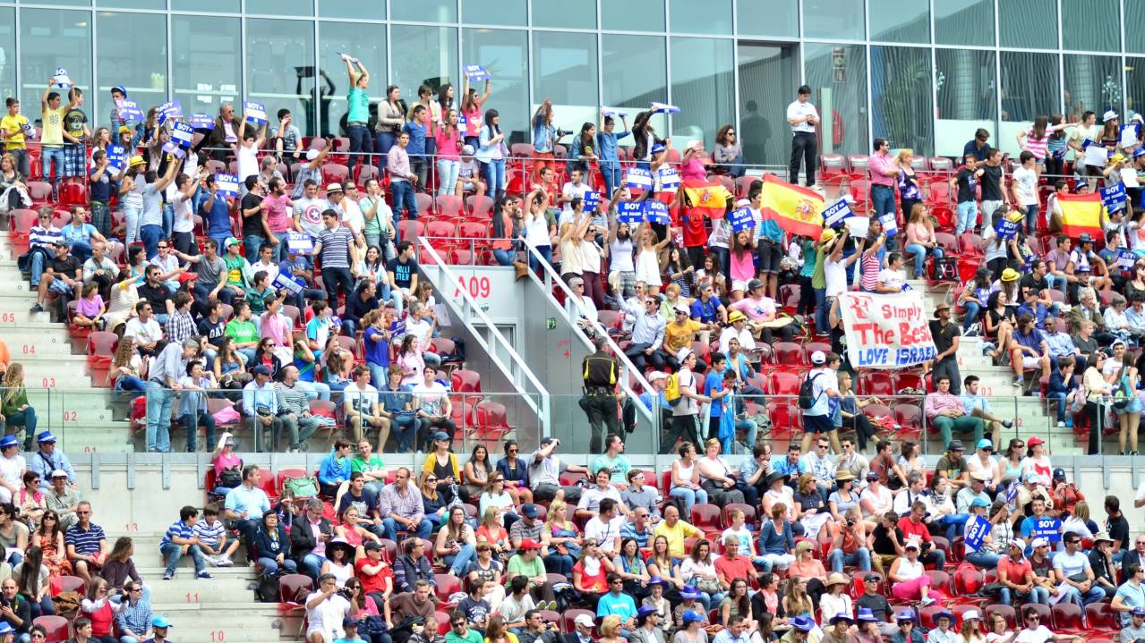 The upper tier of Manolo Santana Stadium