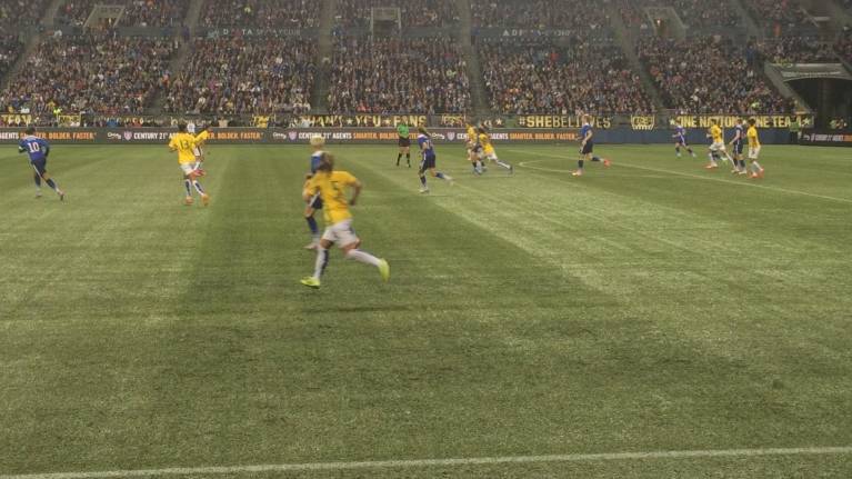 The USWNT playing Brazil at Lumen Field