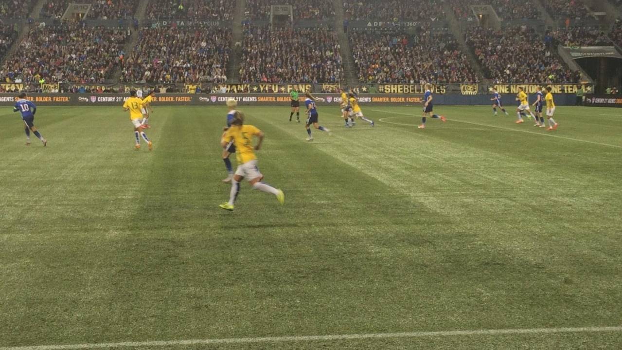 The USWNT playing Brazil at Lumen Field