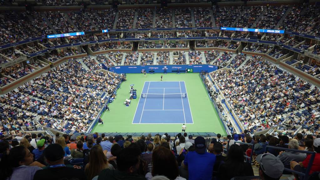 The view from Loge seats, Arthur Ashe Stadium