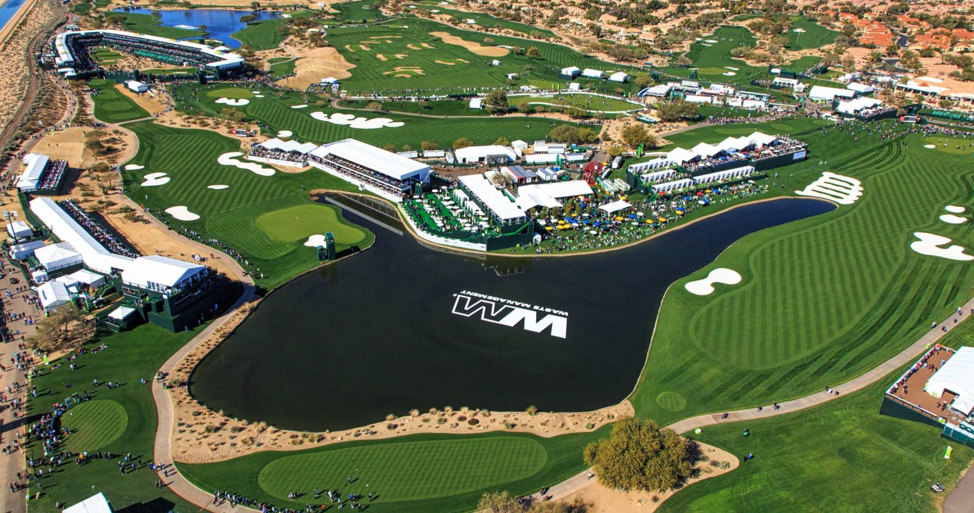 The Waste Management Phoenix Open as seen from the air