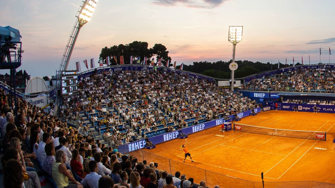 The west stand, at Stadion Goran Ivanišević