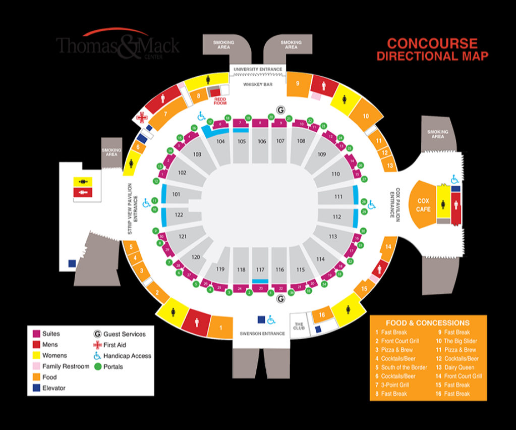 Thomas And Mack Seating Chart Thomas & Mack Center (2025)