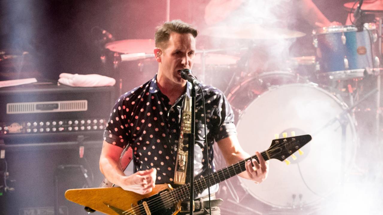 Tim Wheeler of Irish rock band Ash performs live on stage at the Melkweg music hall