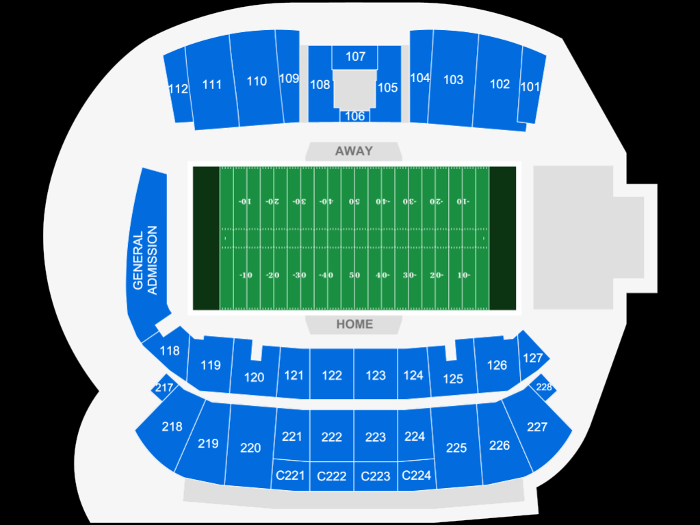 Tom Benson Hall of Fame Stadium Map