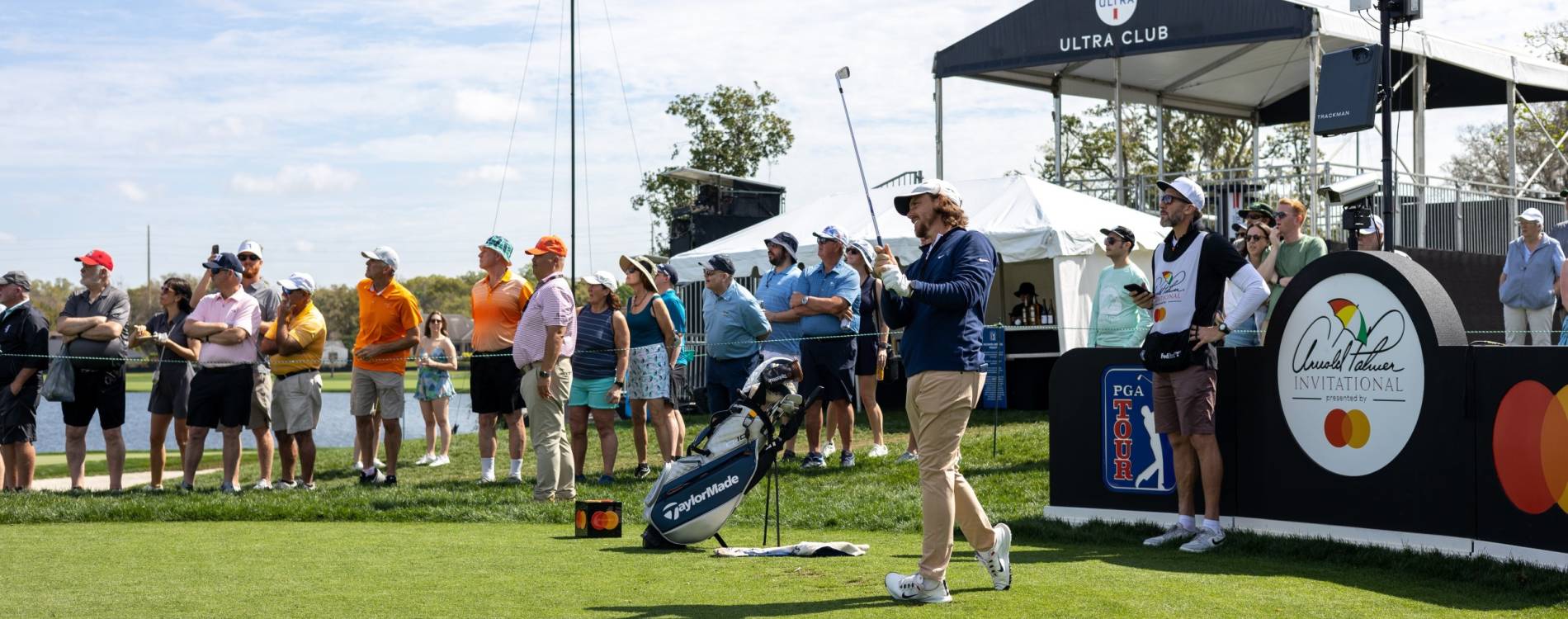 Tommy Fleetwood tees off at the Arnold Palmer Invitational