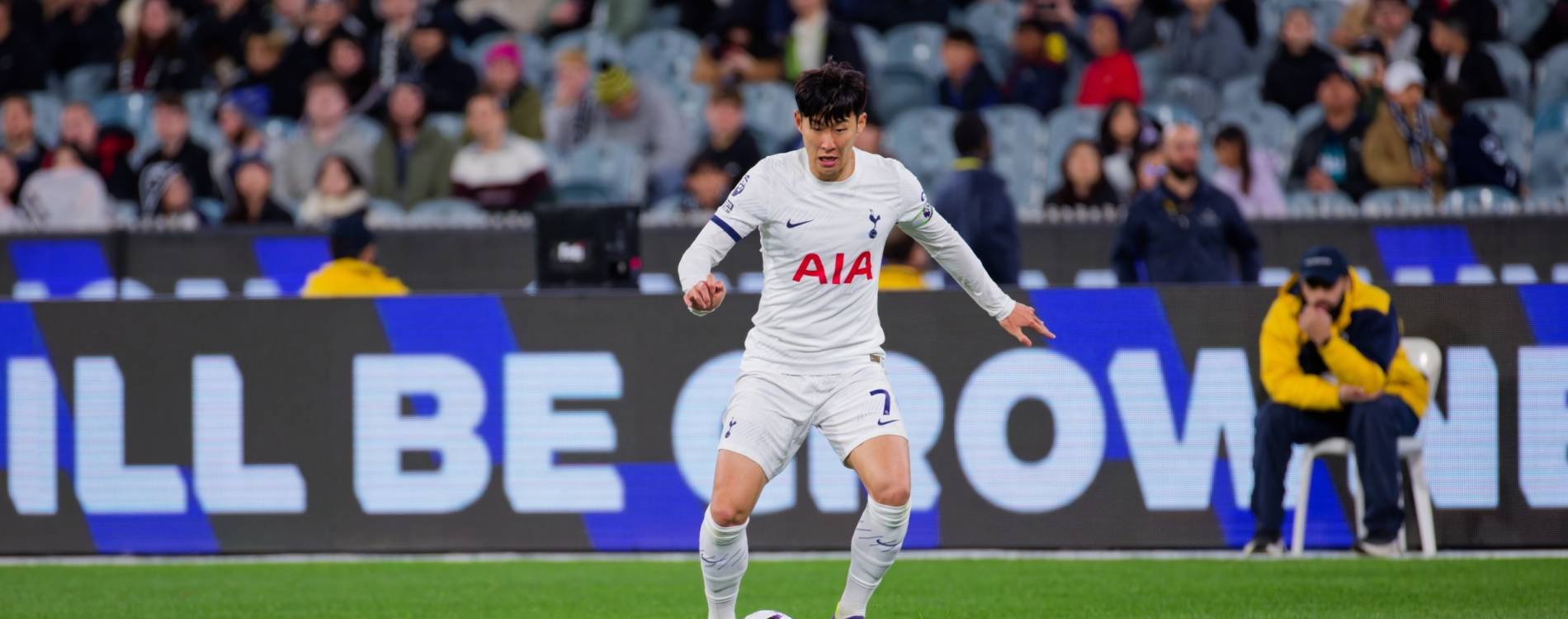 Tottenham Hotspur's Heung-Min Son dribbles the ball