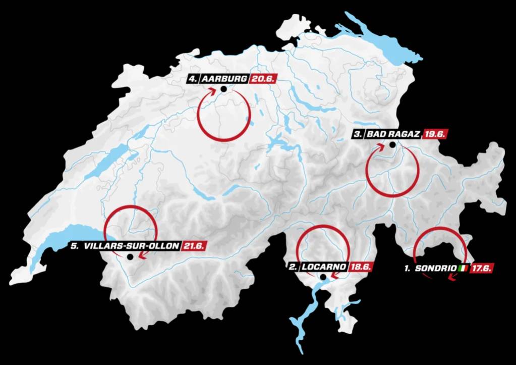 Tour de Suisse Route Map