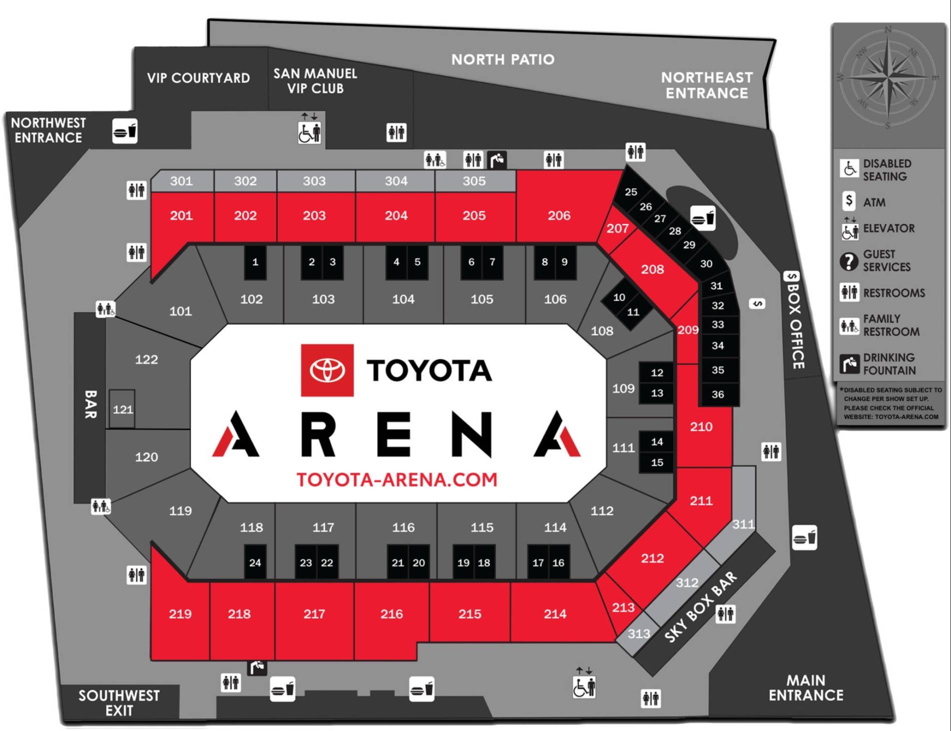 Toyota Arena Map