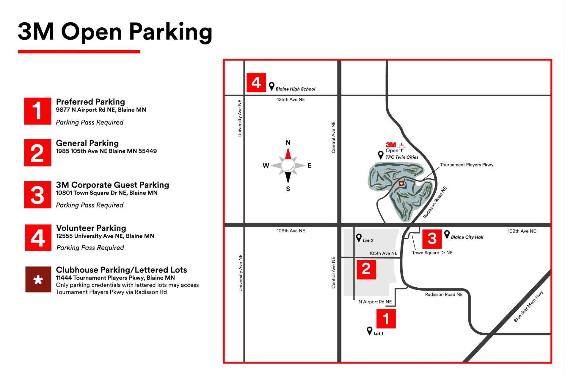 Parking 3M Open 2228 Jul 2024 TPC Twin Cities Koobit