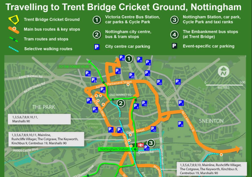 Trent Bridge Cricket Ground Map
