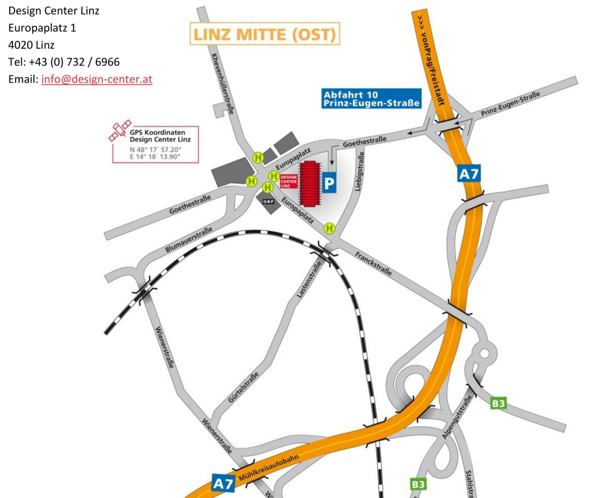 Design Center Linz Map