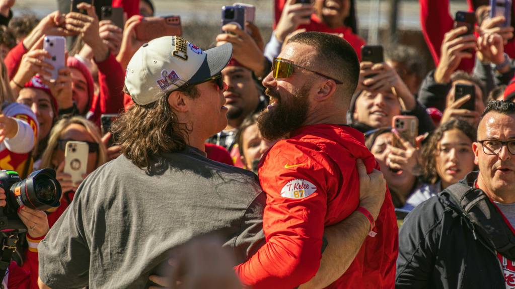 Travis Kelce (right) has been a key part of the Chiefs offense for many years
