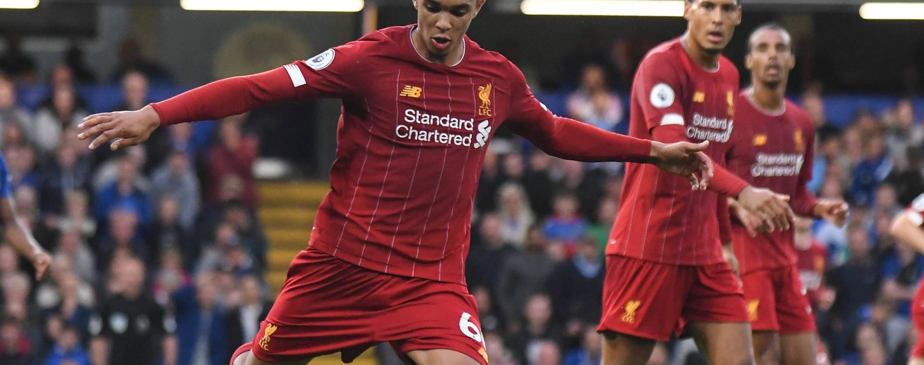 Trent Alexander-Arnold playing for Liverpool