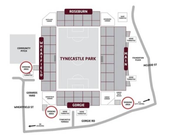 Tynecastle Park Map