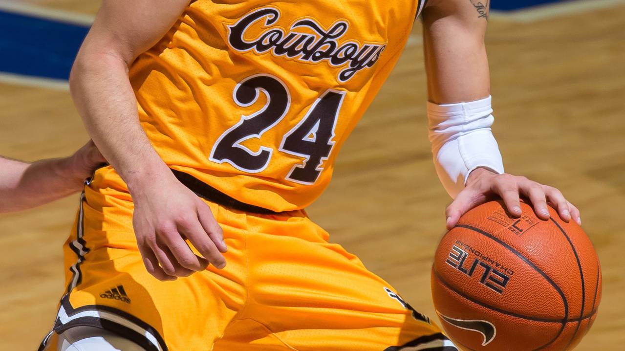 University of Wyoming's Hunter Maldonado during a game at Clune Arena in Colorado Springs