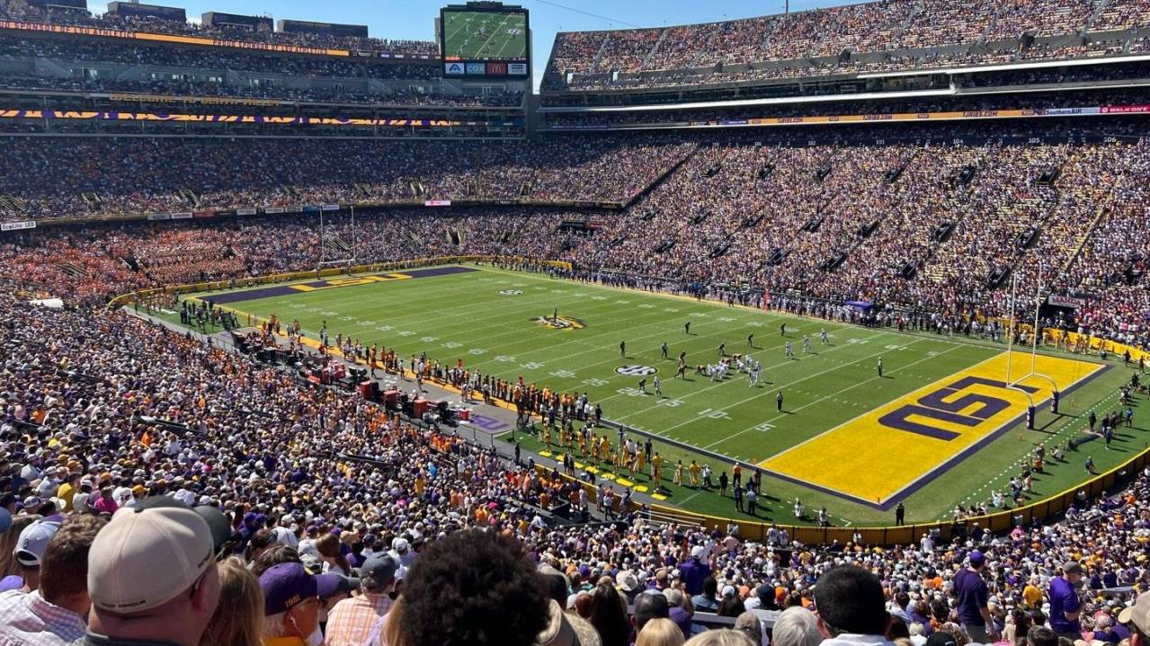 Upper Field Level (Sections 222244, 410424) LSU Tigers Football vs