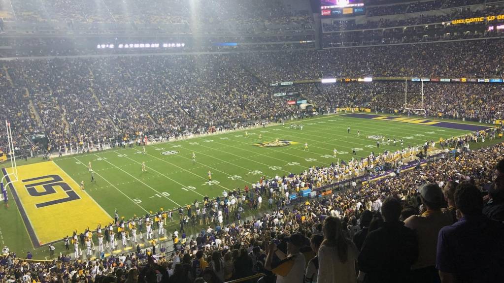 Upper Field Level (Sections 222244, 410424) LSU Tigers Football vs