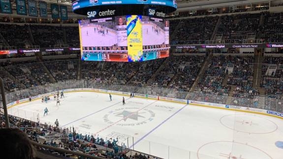 Upper Level Section 227 seating at SAP Center
