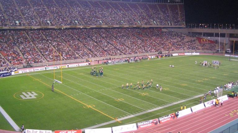 Upper views at Commonwealth Stadium in Edmonton, Alberta