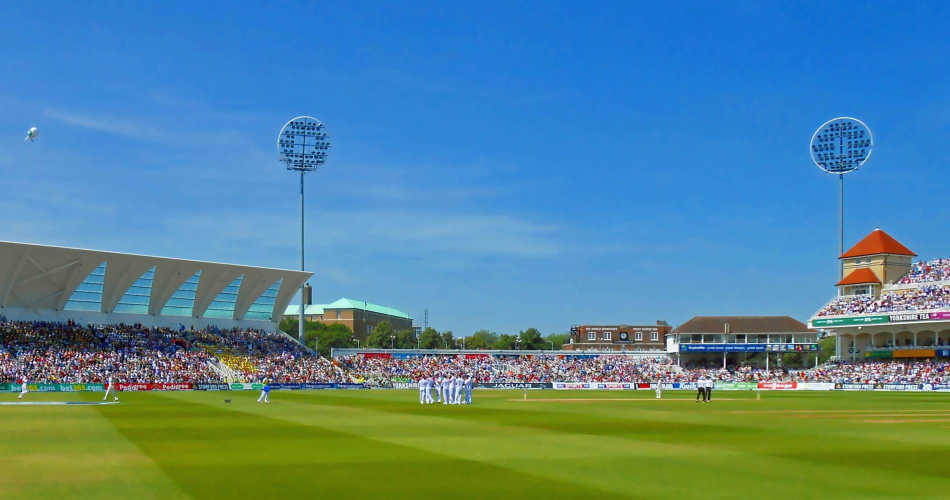 View across the pitch at Trent Bridge Cricket Ground