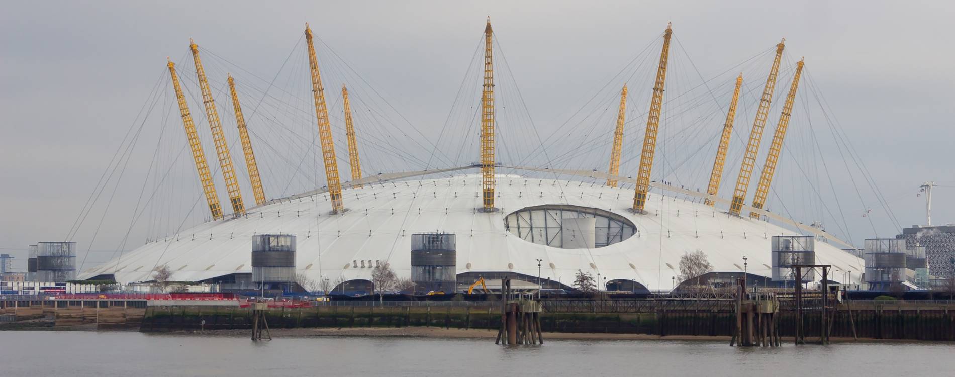 View across the River Thames towards The O2