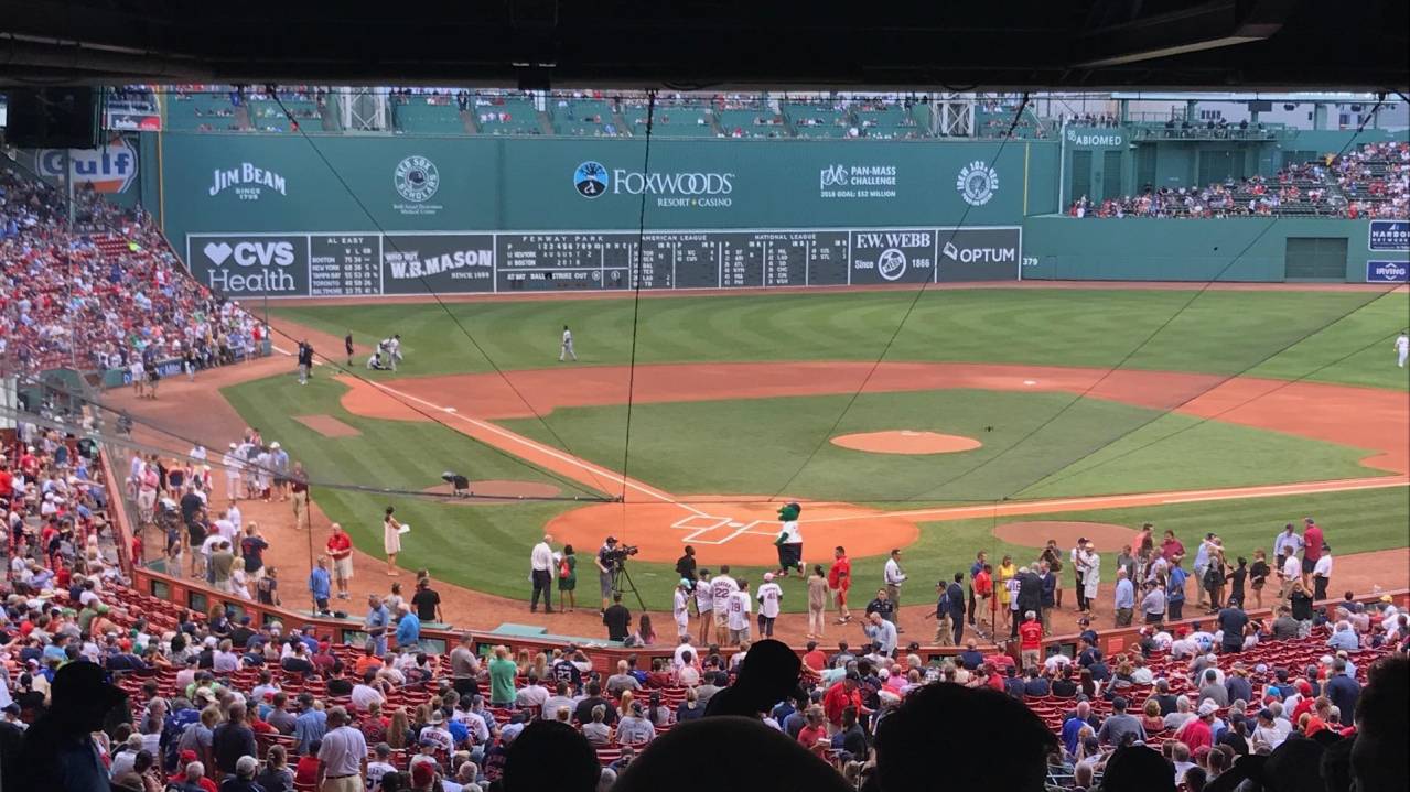 View from a standing area behind home plate