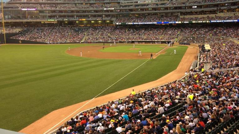 View from a Standing Room Only area at Target Field