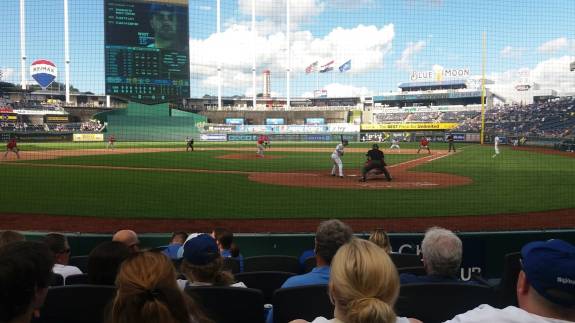 View from back of Crown Club