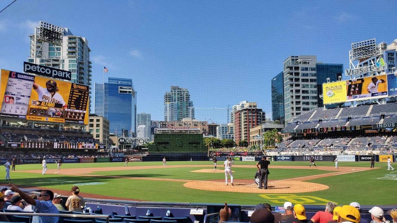 View from behind home plate at Petco Park