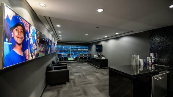 View from inside a suite at Rogers Centre