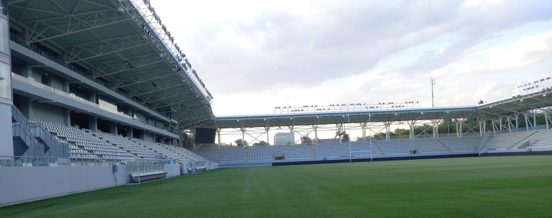 View from inside Arcul de Triumf stadium