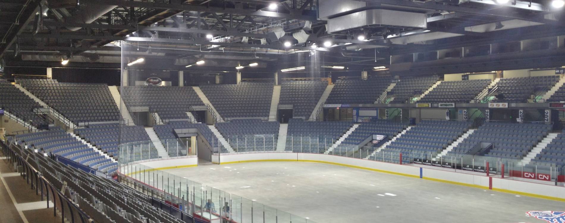 View from inside the Brandt Centre