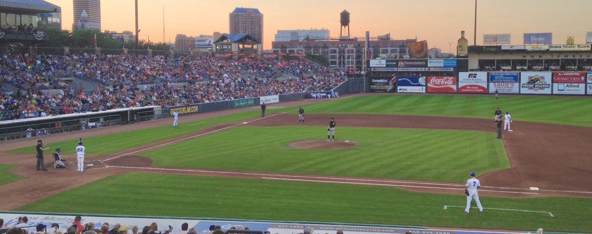 View from inside the Iowa Cubs' home stadium, Principal Park