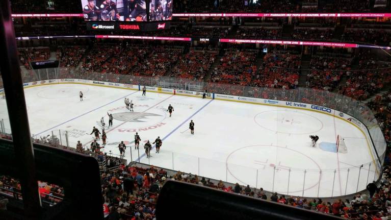 View from just above Club Suite at Honda Center