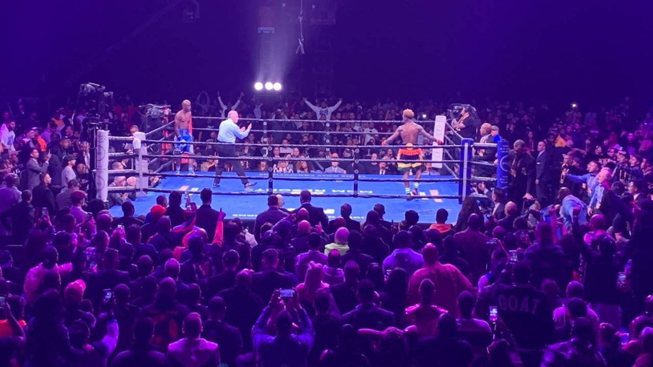 View from Lower level of a boxing event
