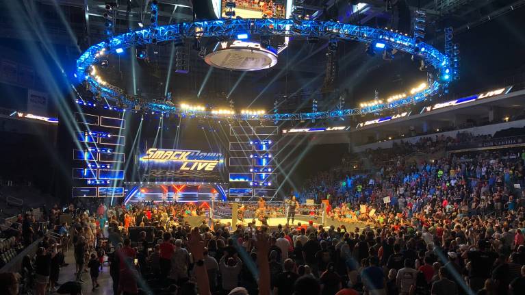 View from Lower level of a WWE show