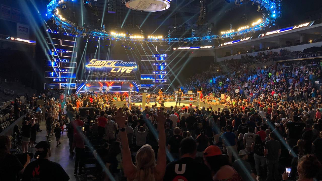 View from Lower level of a WWE show