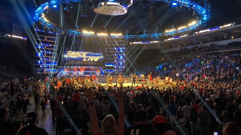 View from Lower level of a WWE show