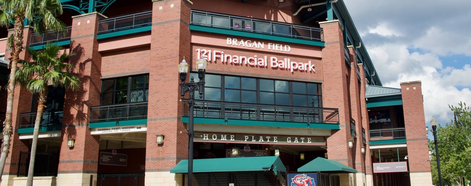 View from outside 121 Financial Ballpark