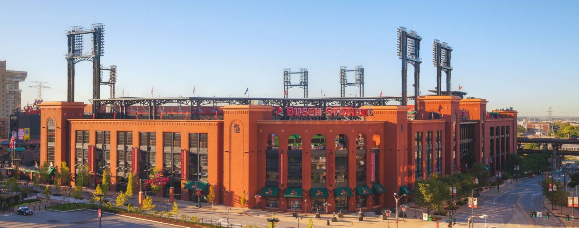 View from outside Busch Stadium