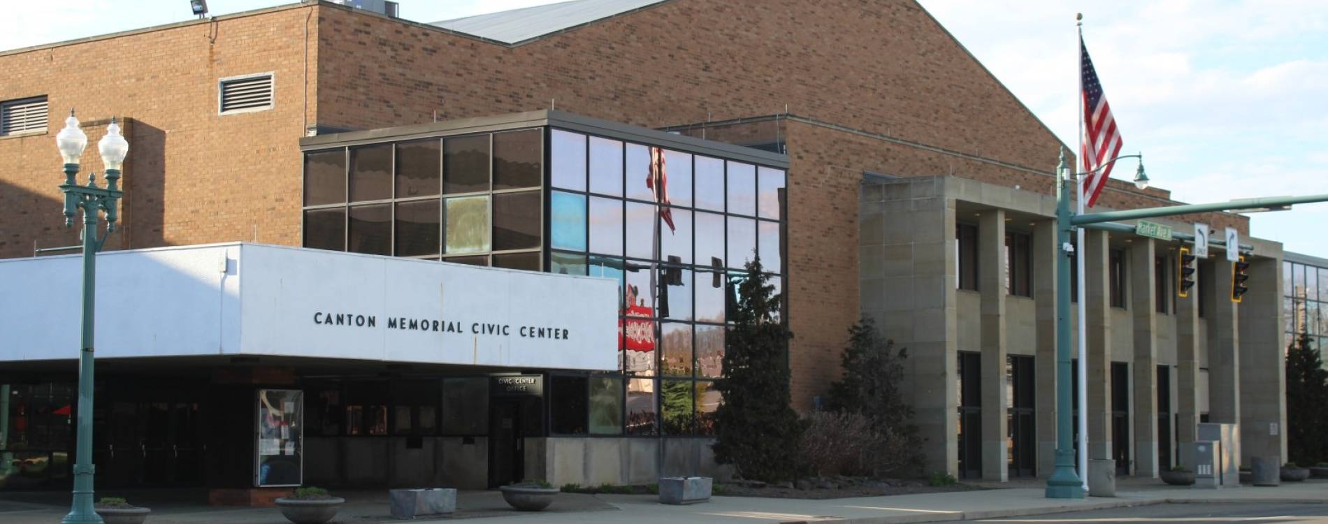 View from outside Canton Memorial Civic Center
